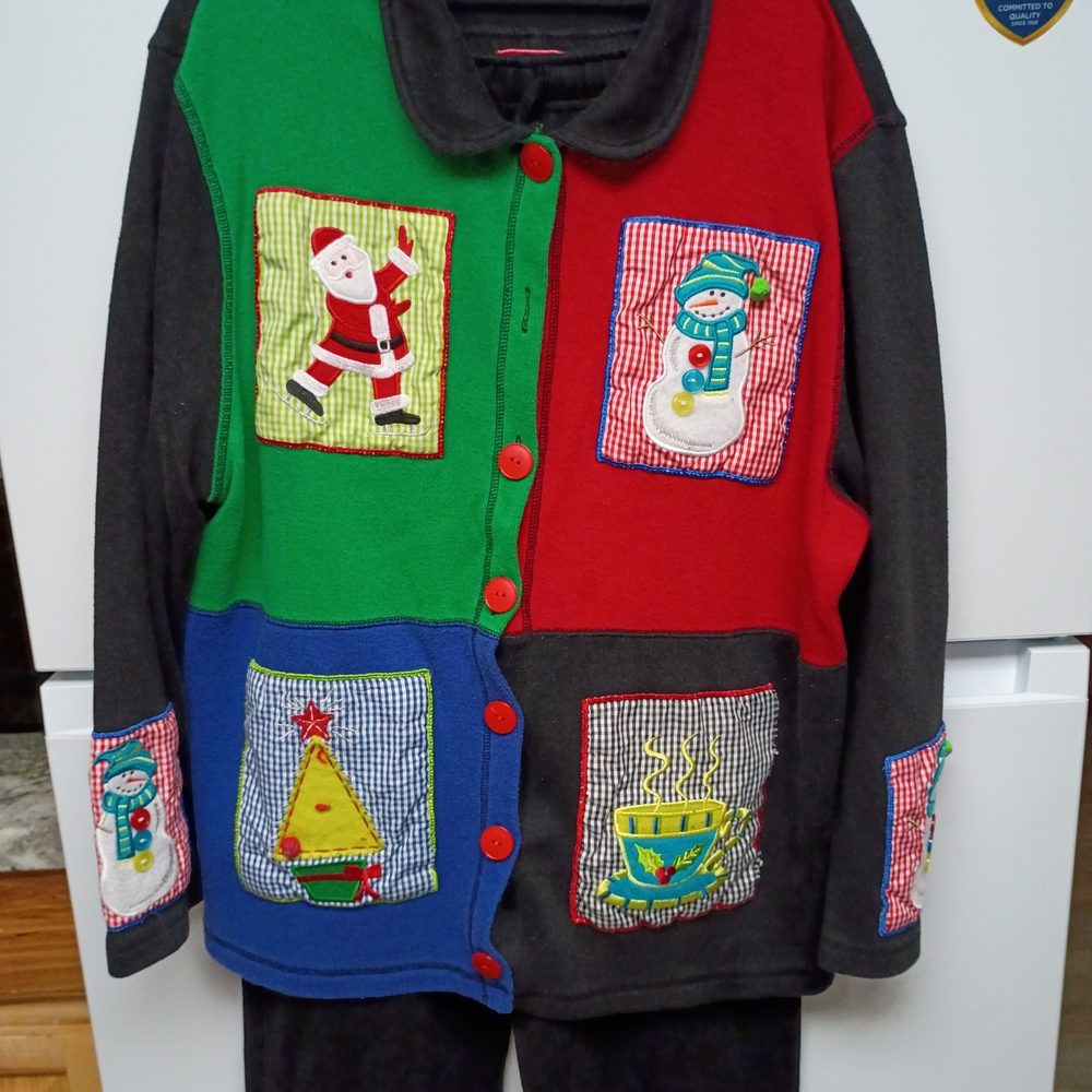Festive Patchwork Holiday Sweater